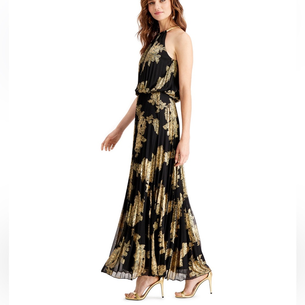 Black & Gold maxi dress